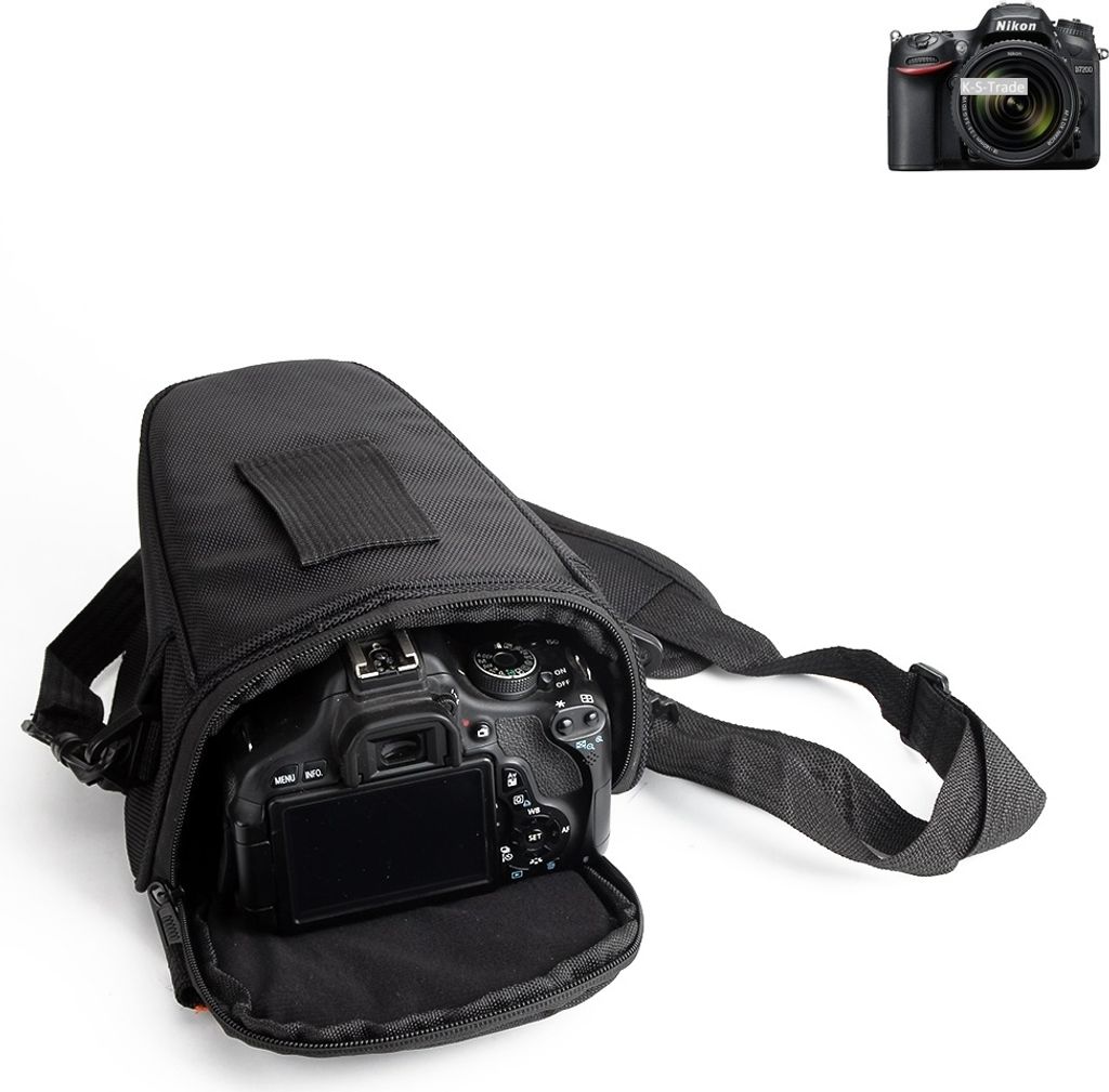 K-S-Trade Kameratasche Fototasche Schultertasche Umhängetasche kompatibel mit Nikon D7200 Colt für Systemkameras Schutzhülle bag Zubehörtasche