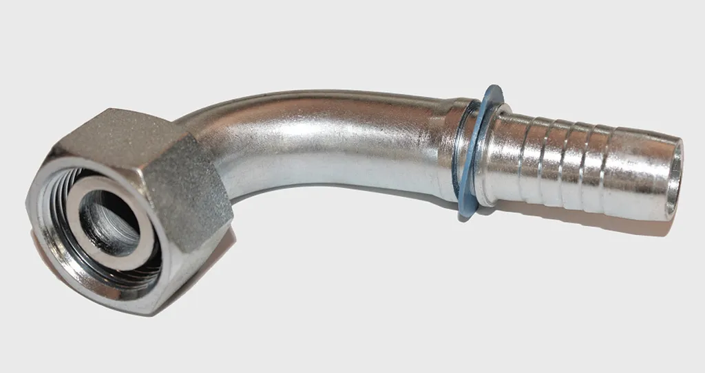Raccord Hydraulique DKOL M30x2 Coude 90° pour Flexible 22mm de Tracteur