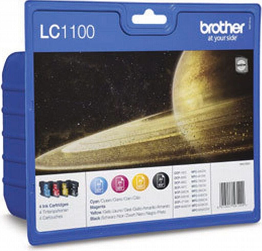 Brother LC1100 Value Pack - 4er-Pack - Schwarz, Gelb, Cyan, Produktbild 