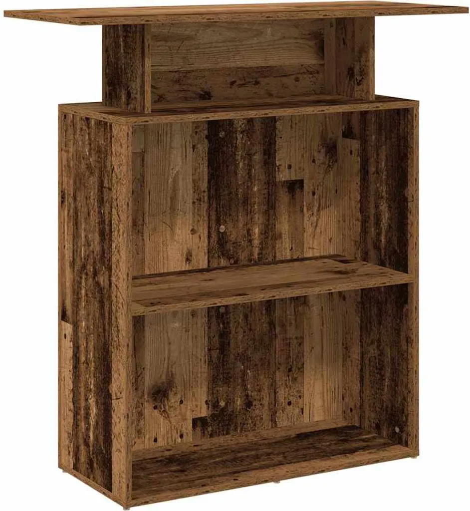 Bancone Reception Legno Recupero 100x40x104 cm | Arredo Cassa Shop