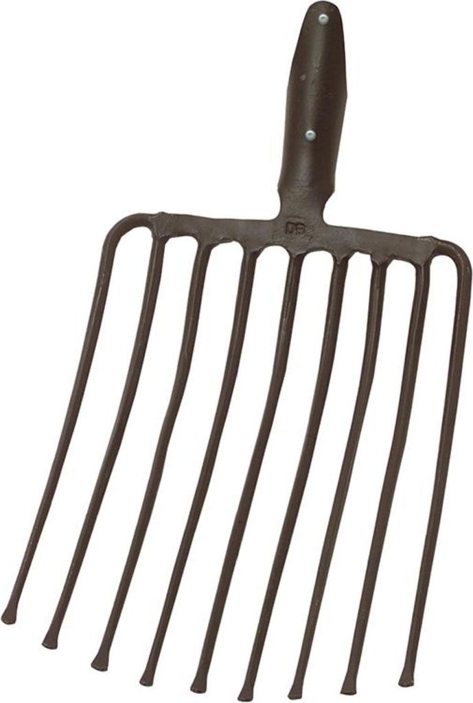 Fourche à cailloux 9 dents noire Douille à ressort Image du produit 