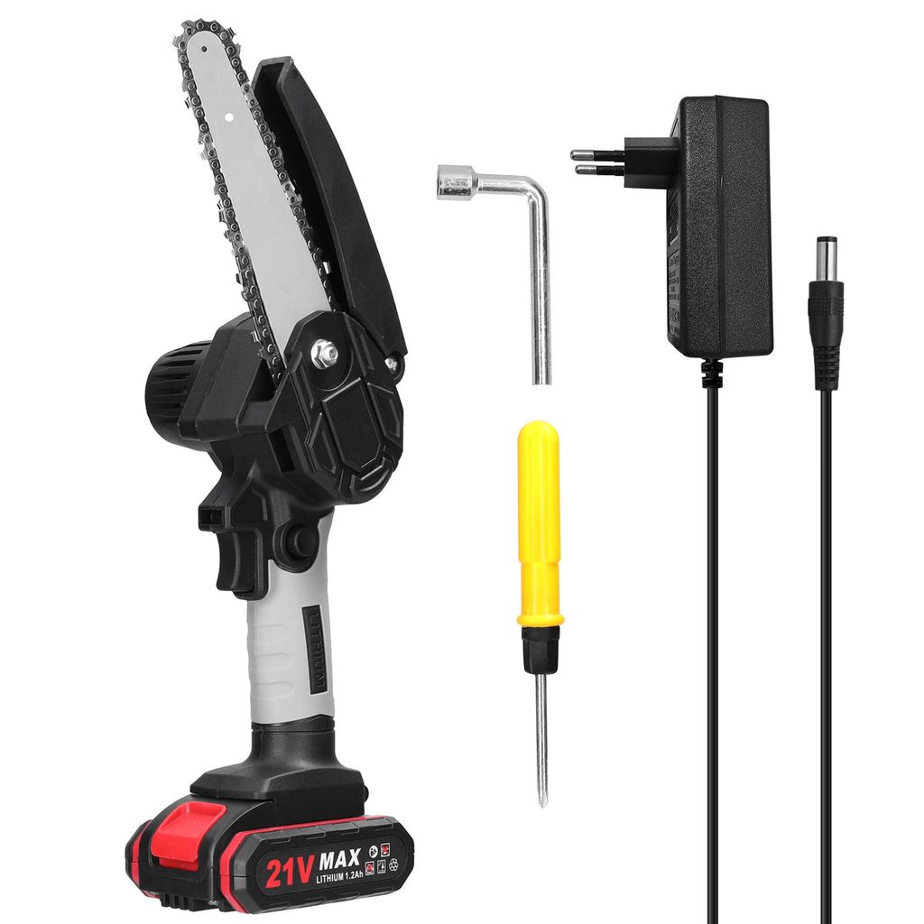 Kettensäge, 6 Zoll 21V Elektro-Kettensäge, Tragbare Produktbild 