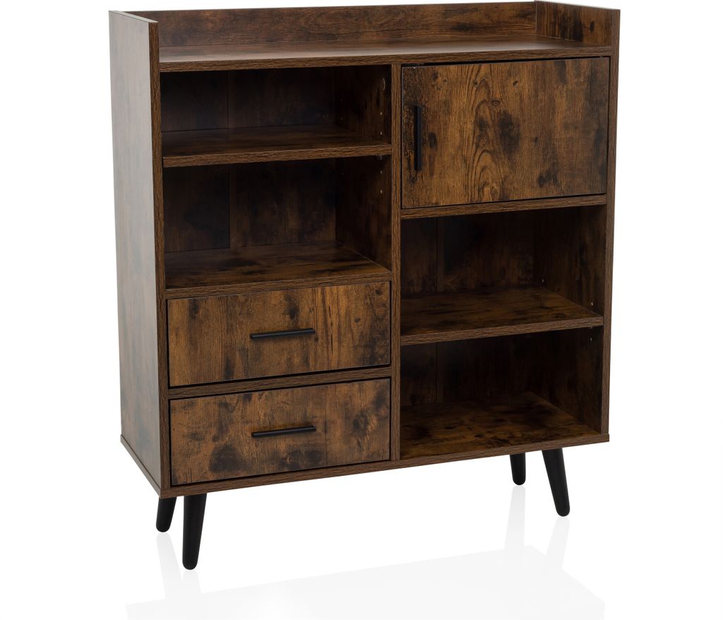 Hjh Living Sideboard / Kommode Myrdal 80x30x90 Cm 2 Schubladen Schrank