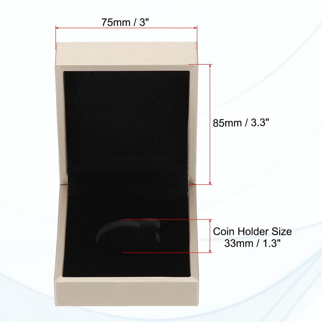 Mš¹nzpr?sentationsbox, Mš¹nzpr?sentationsbox Mš¹nzbox Mš¹nzkoffer mit Mš¹nzhalter Quadratisch Passend fš¹r 33mm Geldmš¹nze fš¹r Sil...