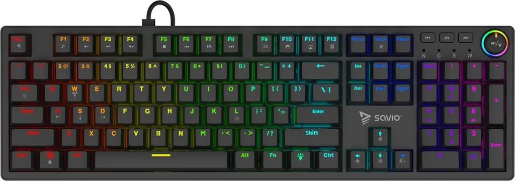 Savio STYX Clavier Mécanique Outemu Peach Silent Hot Swap RGB Gaming