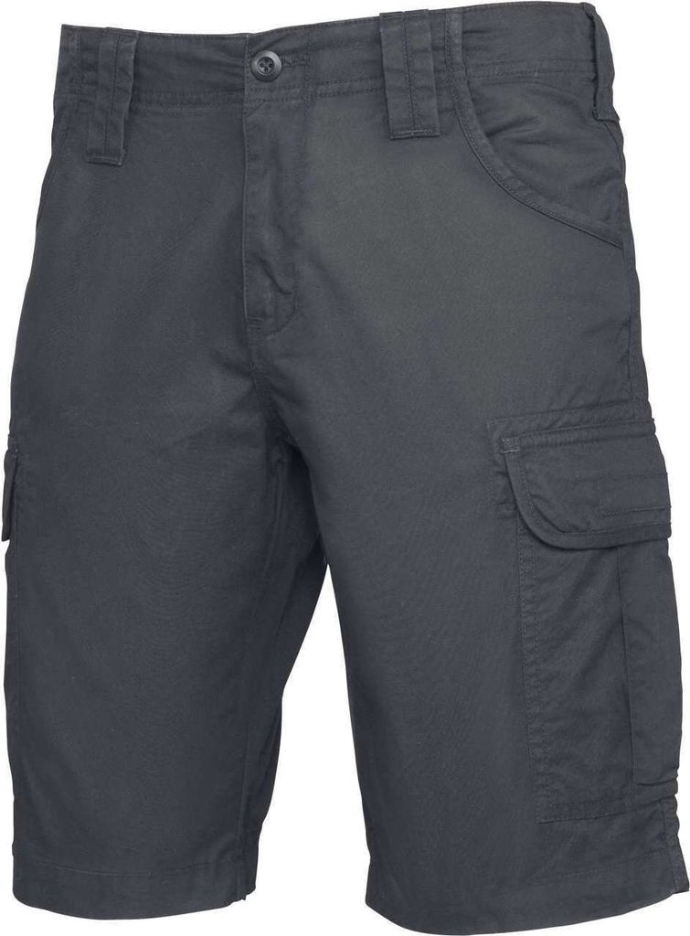 Kariban Herren Bermuda Shorts Cargo Kurze Hose Short Knielang Casual, Größe:54, Farbe:Dark Grau