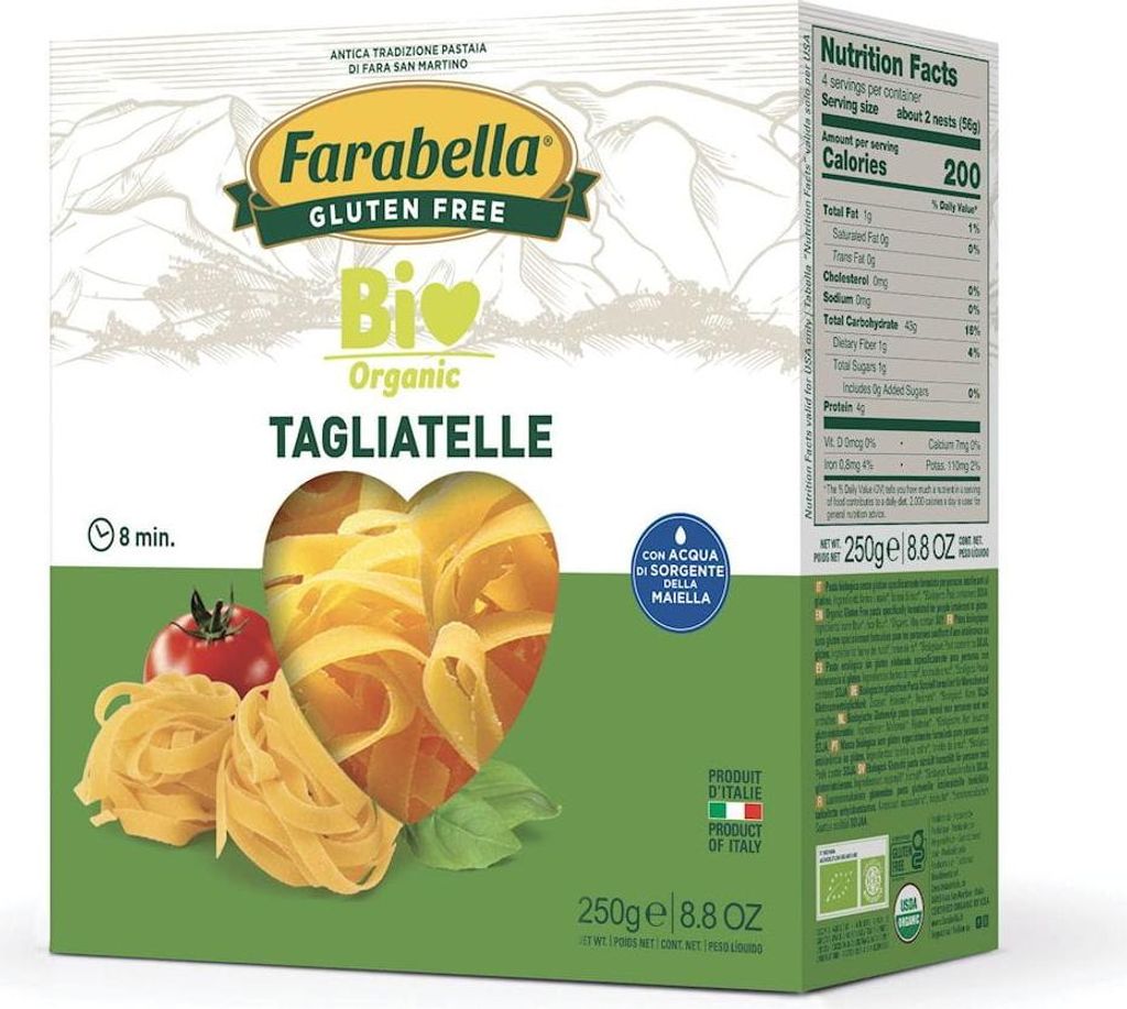 MAKARON (KUKURYDZIANO - RYŻOWY) TAGLIATELLE BEZGLUTENOWY BIO 250 g - FARABELLA