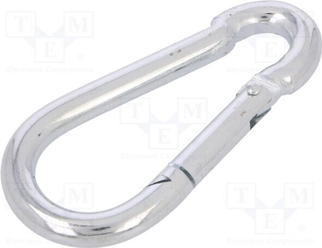 1x Karabiner für Seile 8mm KSO.8.80 Seil-Ausrüstung Zink L: 80mm