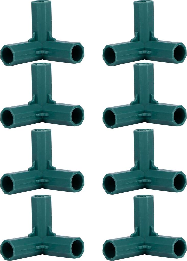 8Pcs 3-Wege Pflanze Unterstützung Verbinder Kunststoff Garten klettern Pfahl Joint Gewächshaus Zubehör