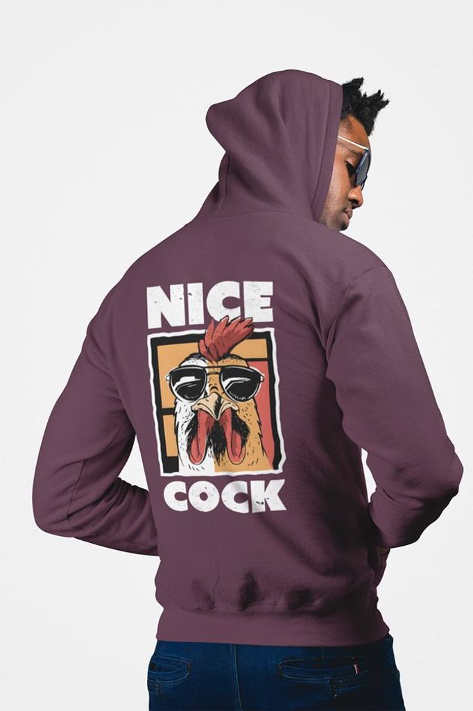 D&B Uni Hoodie ZIPEB00025 Nice Cock Braun-Größe M