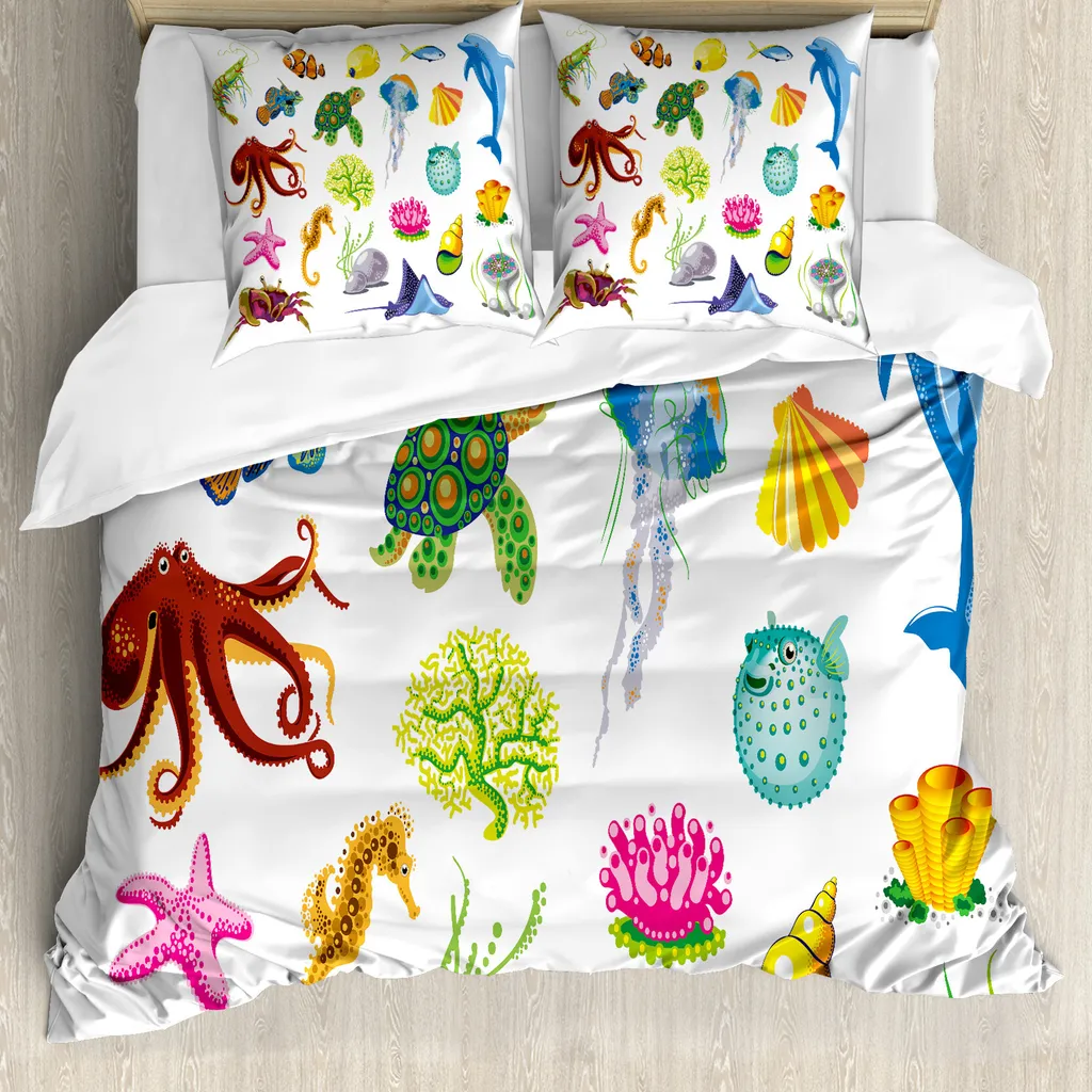 Copripiumino Ipoallergenico ABAKUHAUS Marine - Letto Matrimoniale