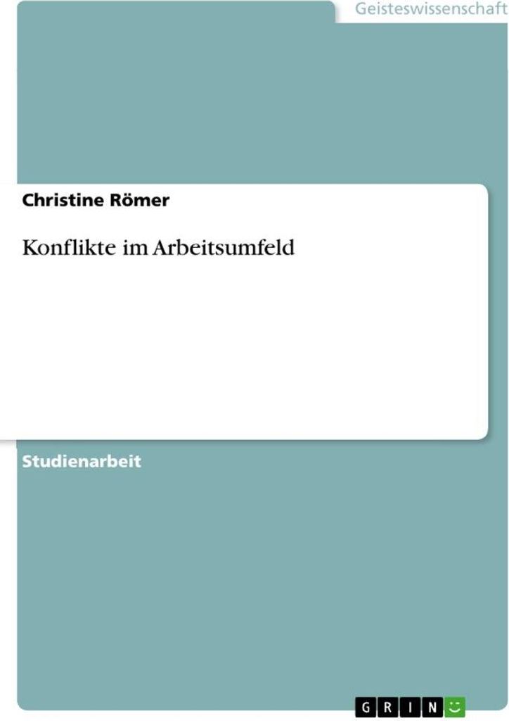 Konflikte im Arbeitsumfeld