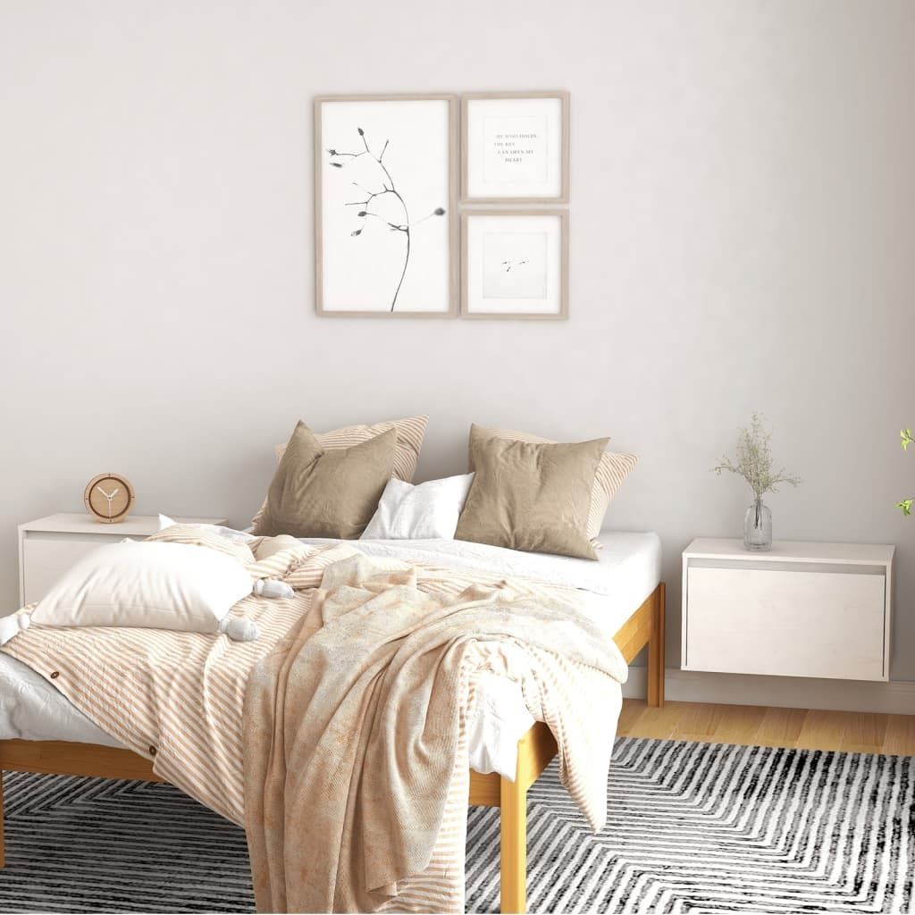 "2026 Promotion" Wandschränke 2 Stk. - Hohe Qualität - Weiß 60x30x35 cm Massivholz Kiefer - Wandregale CC27694