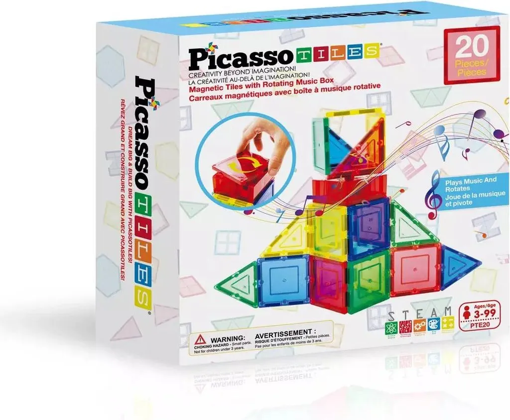 Stop à l'ennui : briques magnétiques musicales 20 pcs PicassoTiles