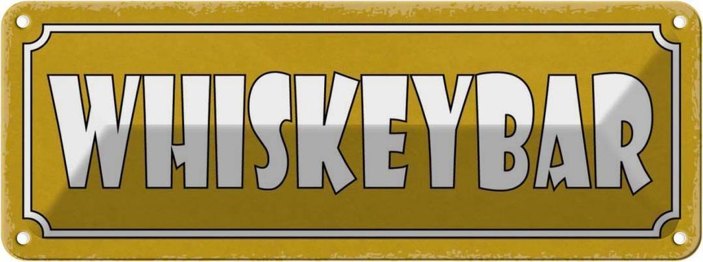 vianmo Blechschild 10x27 cm Whiskeybar Alkohol Essen Trinken Bar Club