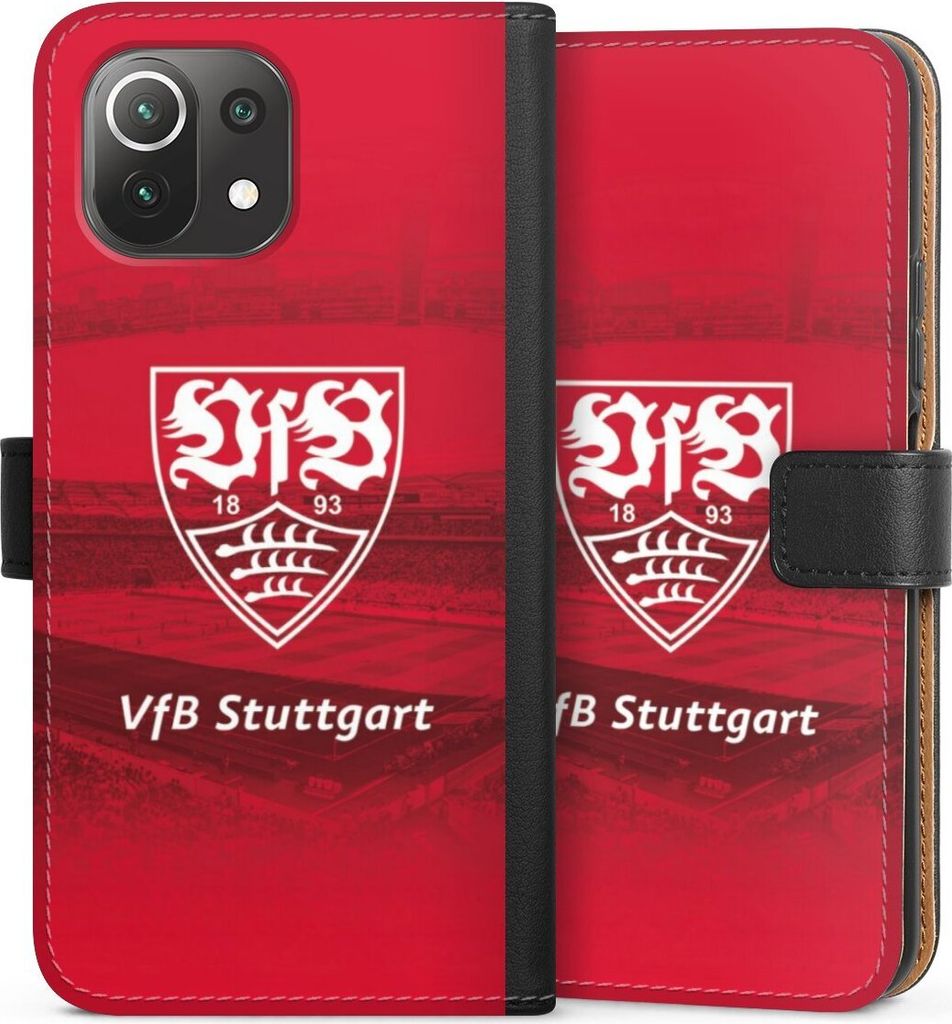 DeinDesign Klapphülle für Xiaomi Mi 11 Lite 5G Handytasche Lederhülle Tasche Offizielles Lizenzprodukt Stadion VfB Stuttgart