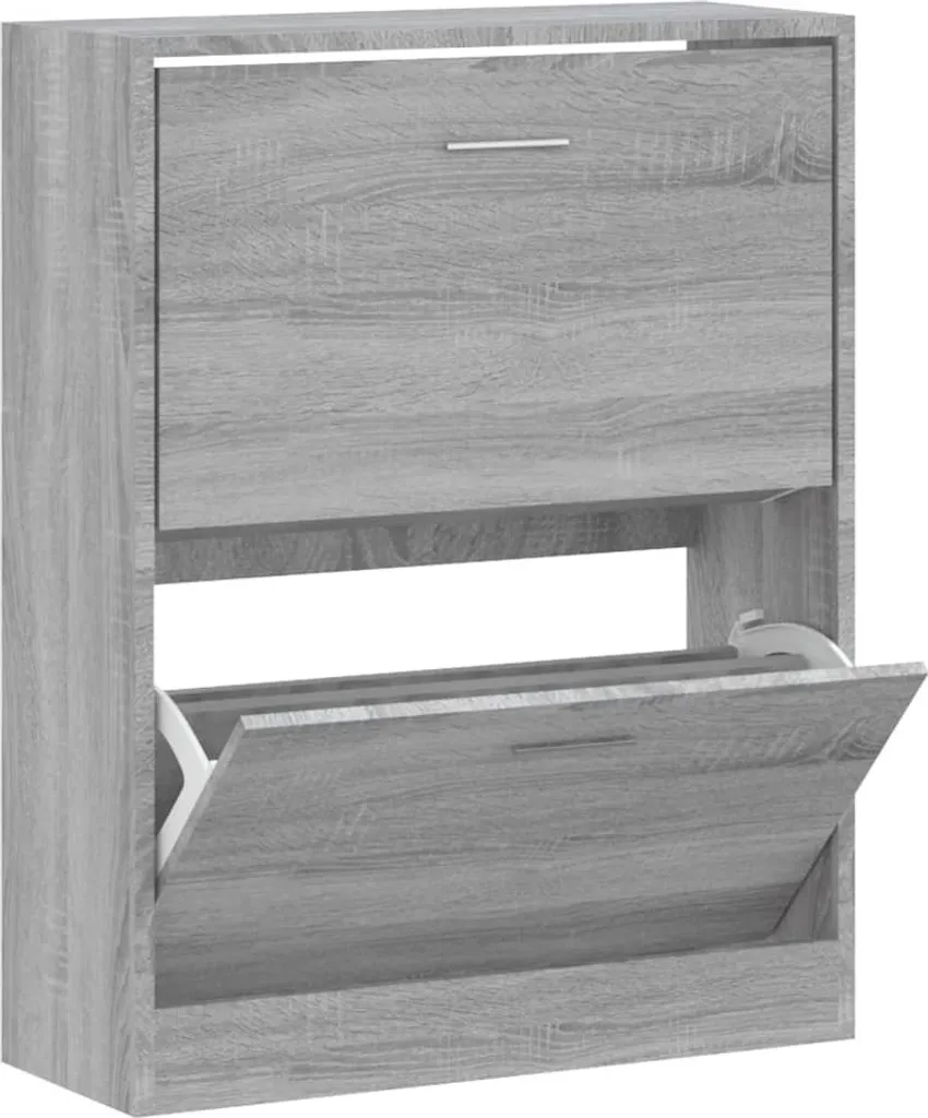 Mobile Scarpiera Slim Grigio Sonoma 63x24x81 cm | Design vidaXL