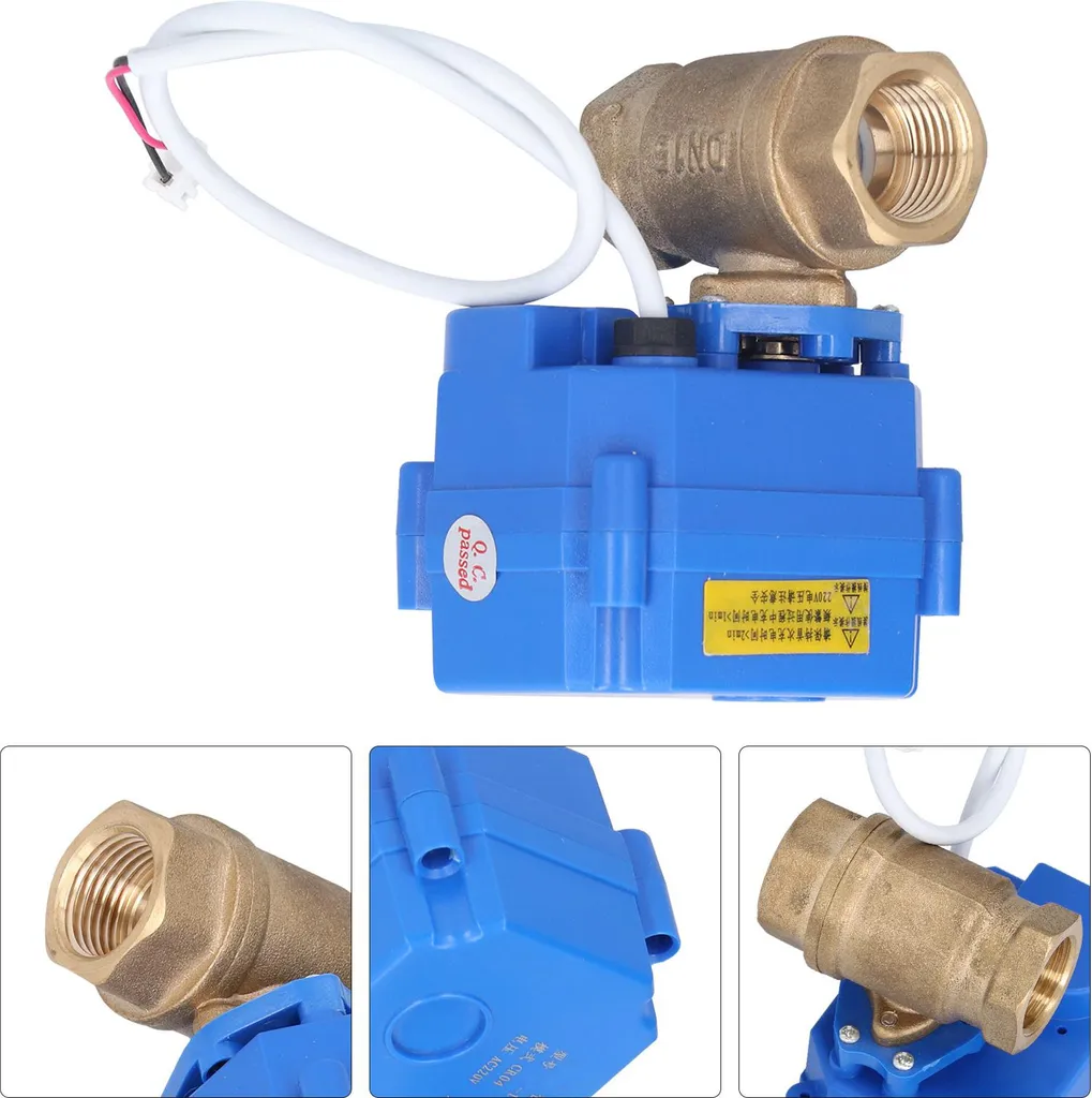 Robinet motorisé DN15 220V en laiton pour régulation de débit d'eau - 9