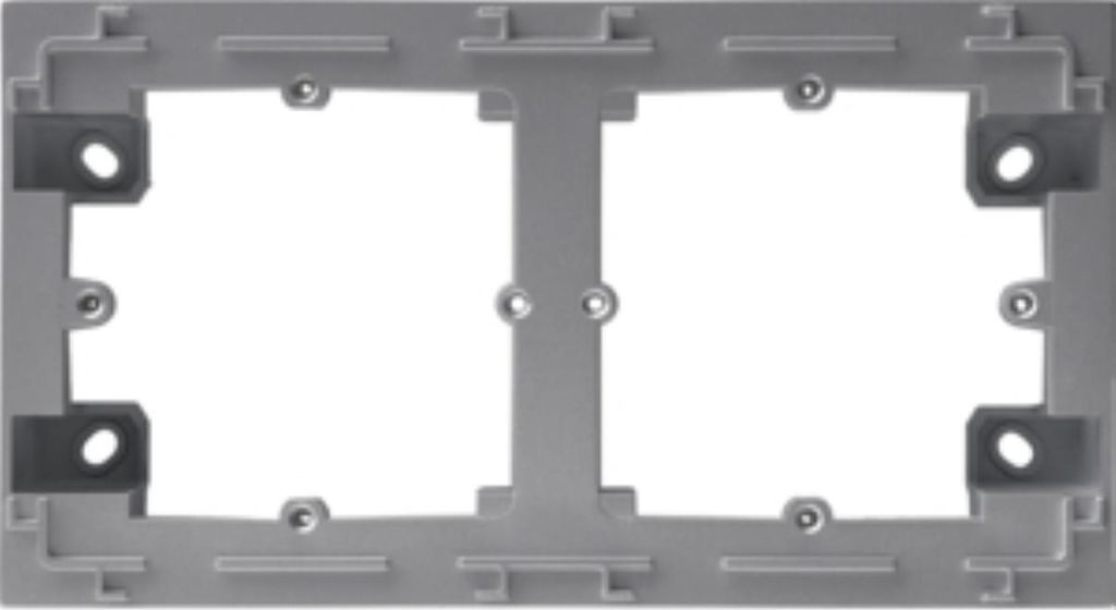 HAGER lumina intense Aufputz-Adapter doppelt silber WL5822