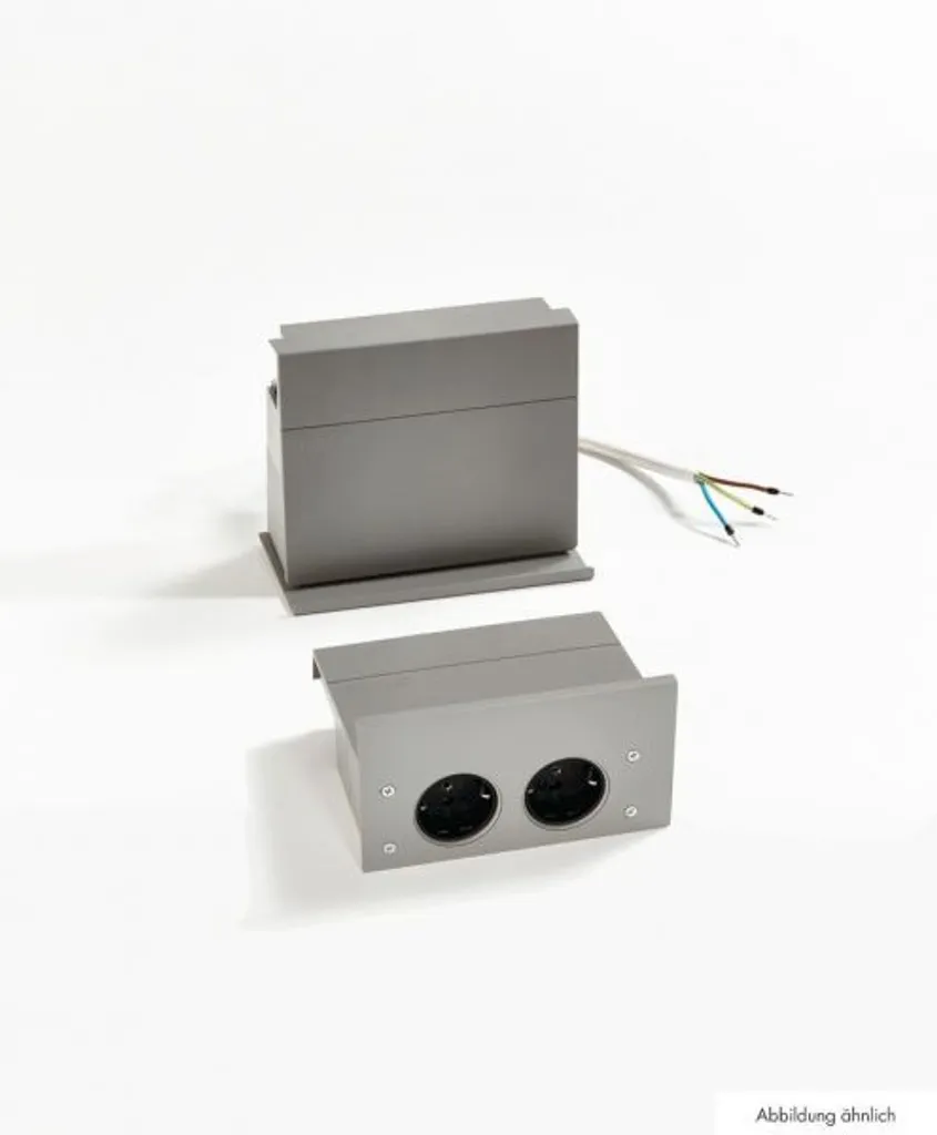 Module eBoxx-Set Linero MosaiQ avec Prises Intégrées en Noir Graphite