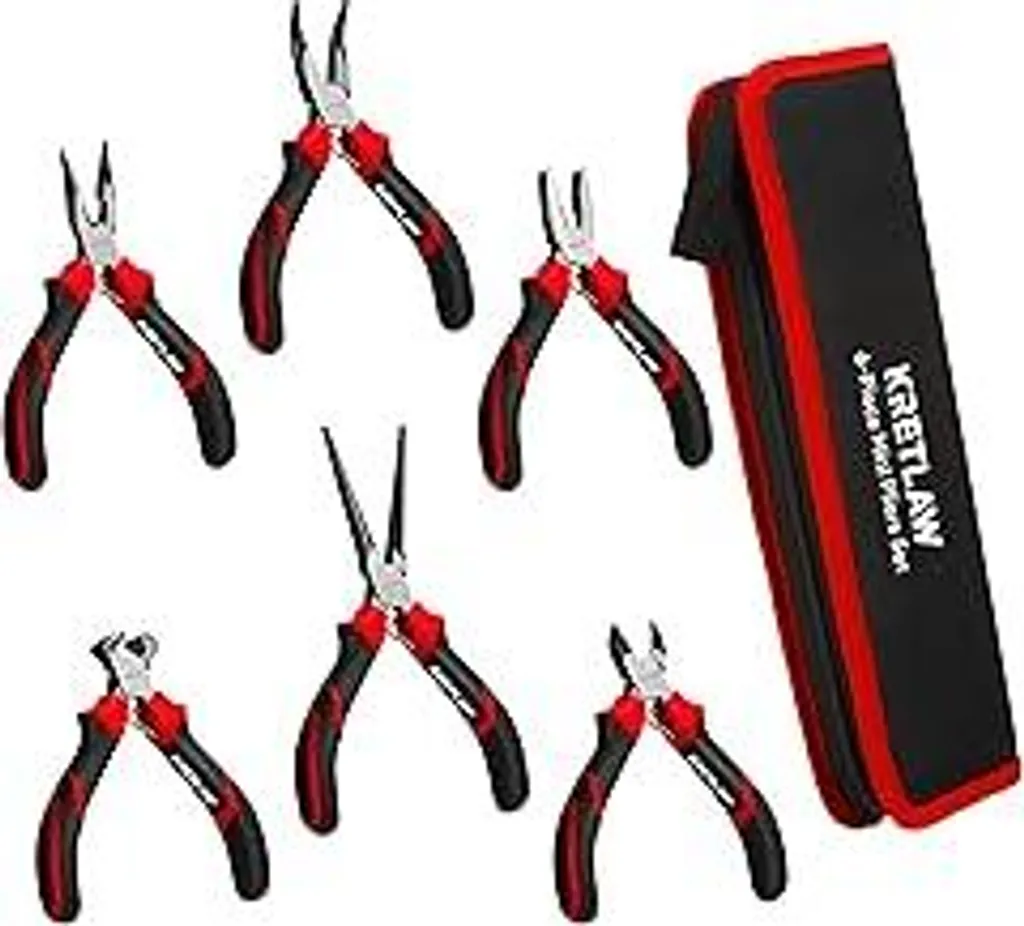 KRETLAW Set 6 Mini Pinze Precisione - Ideale per Modellismo e Gioielli