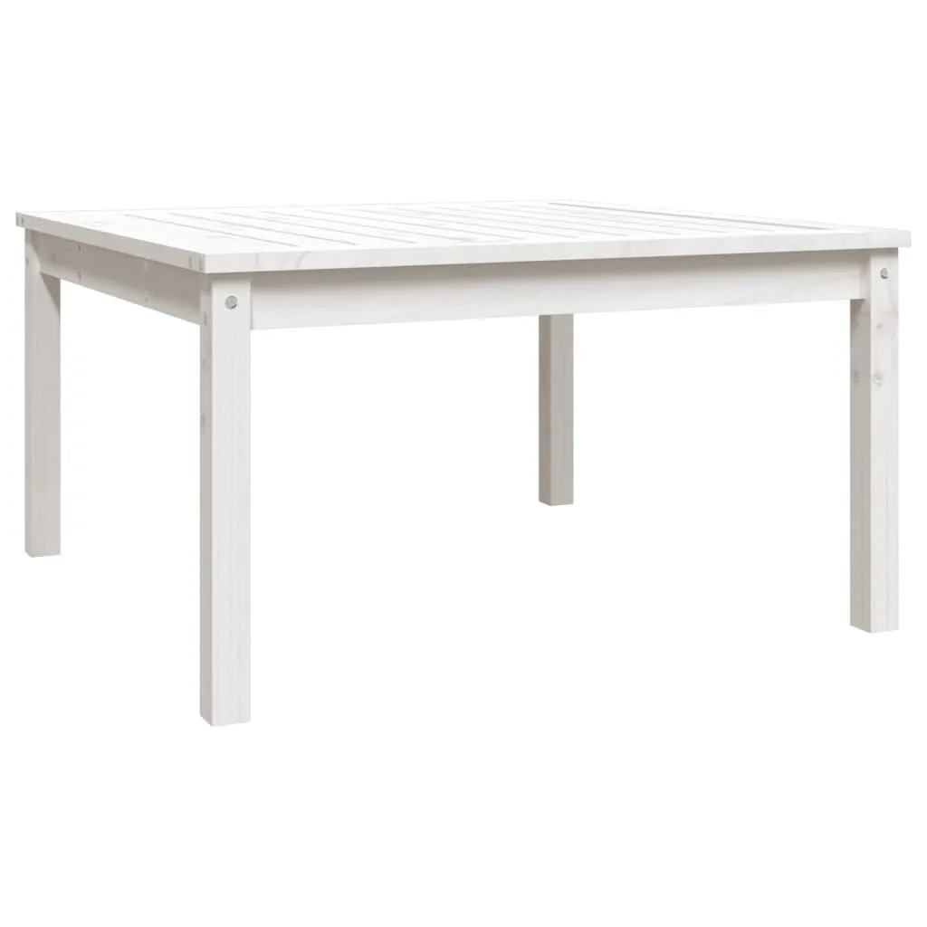 Tavolo Esterno Bianco Legno Pino 82,5x82,5 | Ideale per Aperitivi
