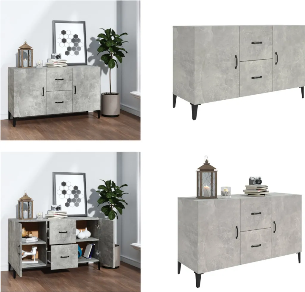 vidaXL Credenza Grigio Cemento 100x36x60 cm | Mobile Madia Offerta