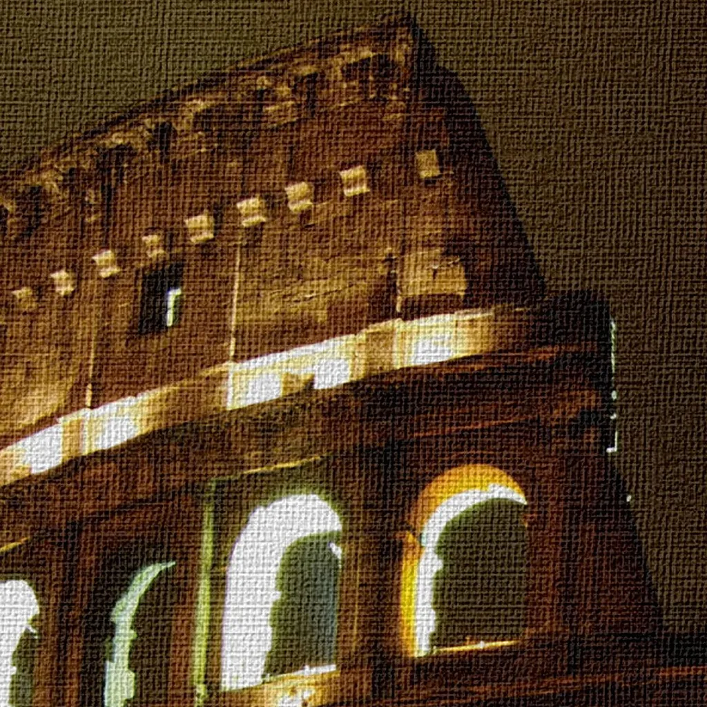 Tableau Italie pour salon, toile Colisée de Rome 70x50 cm déco mur