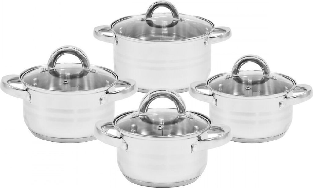 Edelstahl-Gasherdset Induktion 8-teilig TOPFANN Verte Produktbild 