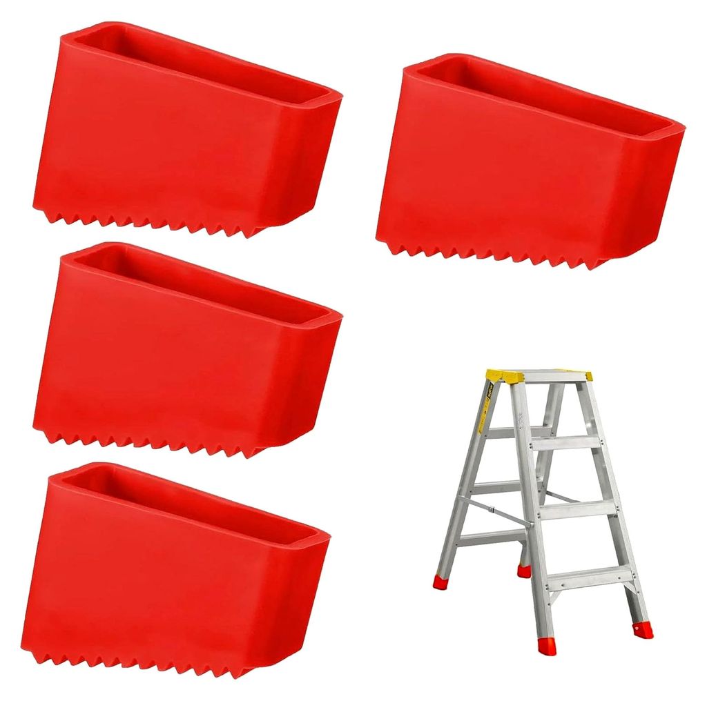 4 Gummifüße für Leitern, 50 x 20 mm, Schutzkappen für Leiterfüße