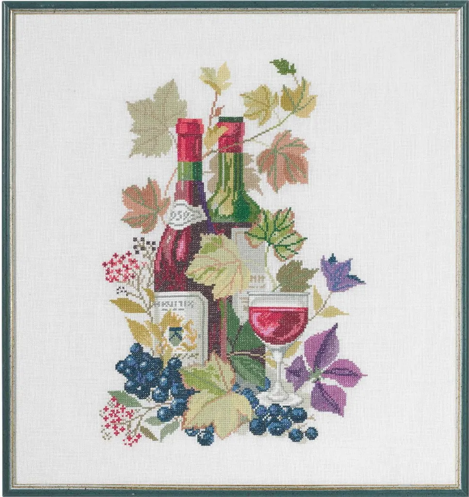 Decorare con il Ricamo: Kit Eva Rosenstand Vino Rosso 48x58cm