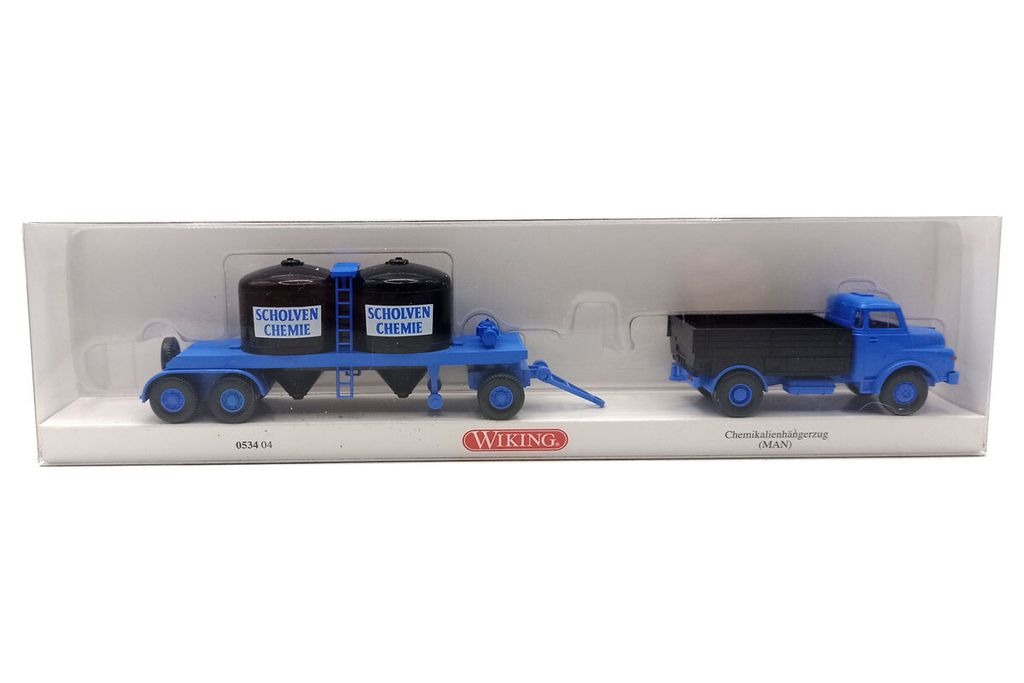 Wiking LKW MAN 630 Chemikalienhängerzug Scholven Chemie 053404