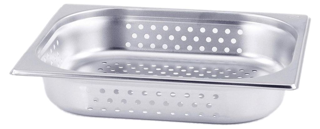 Gastronorm Behälter 1/2 65 mm gelocht aus Edelstahl