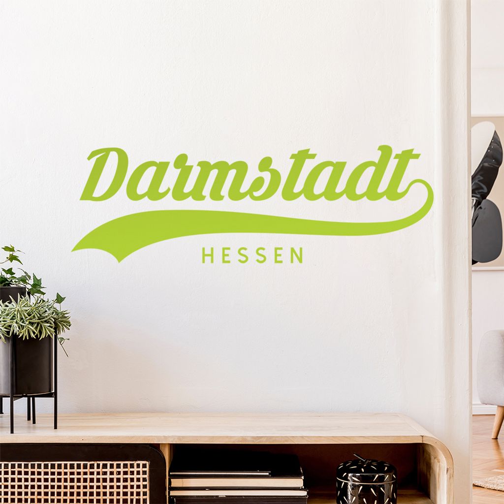 Darmstadt Hessen Wandtattoo Wandaufkleber Wall Sticker - Dekoration, Küche, Wohnzimmer, Schlafzimmer, Badezimmer