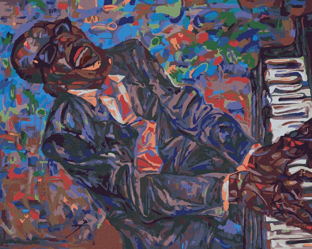 Zuty - Malen nach Zahlen - JAZZMAN RAY CHARLES, 40x50 cm, mit Keilrahmen (bereits gespannt)
