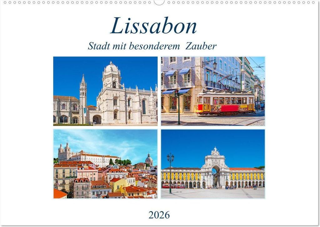 Lissabon - Stadt mit besonderem Zauber (Wandkalender 2026 DIN A2 quer), CALVENDO Monatskalender