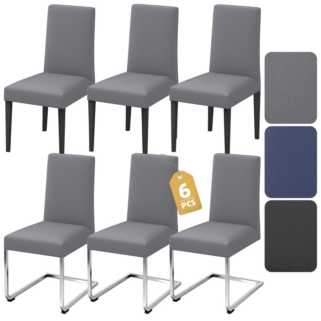 Verdego Stretch-Stuhlhussen 6er-Set, Esszimmerstuhlbezug, Produktbild 
