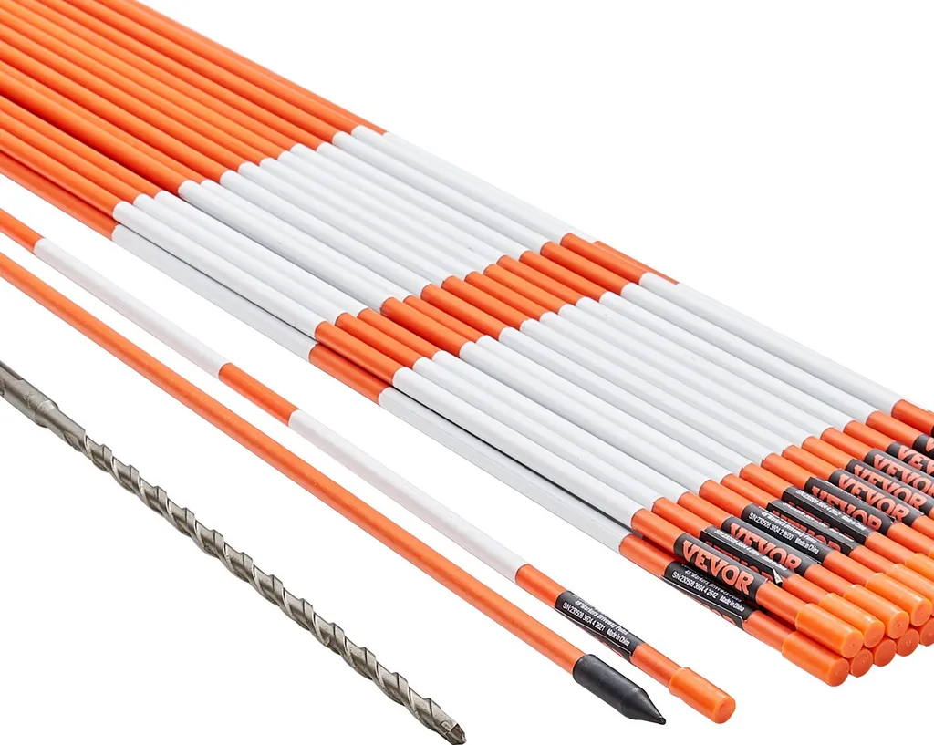 Balisage de Neige pour Parking et École - 30 Tiges Orange Réfléchissantes
