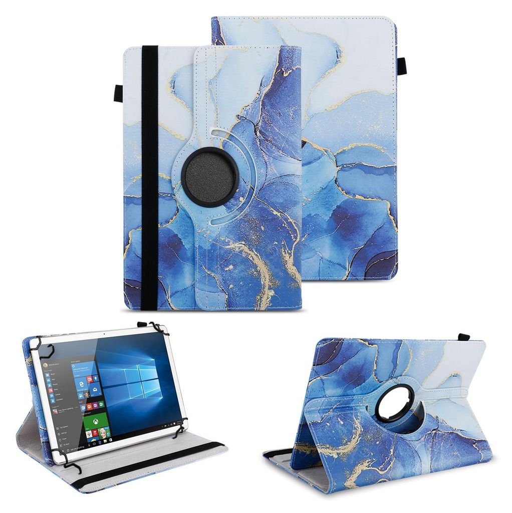 Tablet Hülle für Samsung Galaxy Tab S11 360° Drehbar Case Cover Stand SchutzFarbe:Ocean Marble