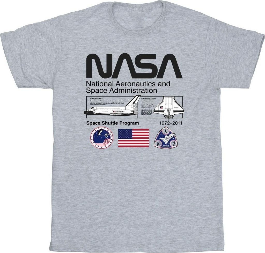 NASA - "Space Admin" T-Shirt für Herren BI52273 (S) (Grau)