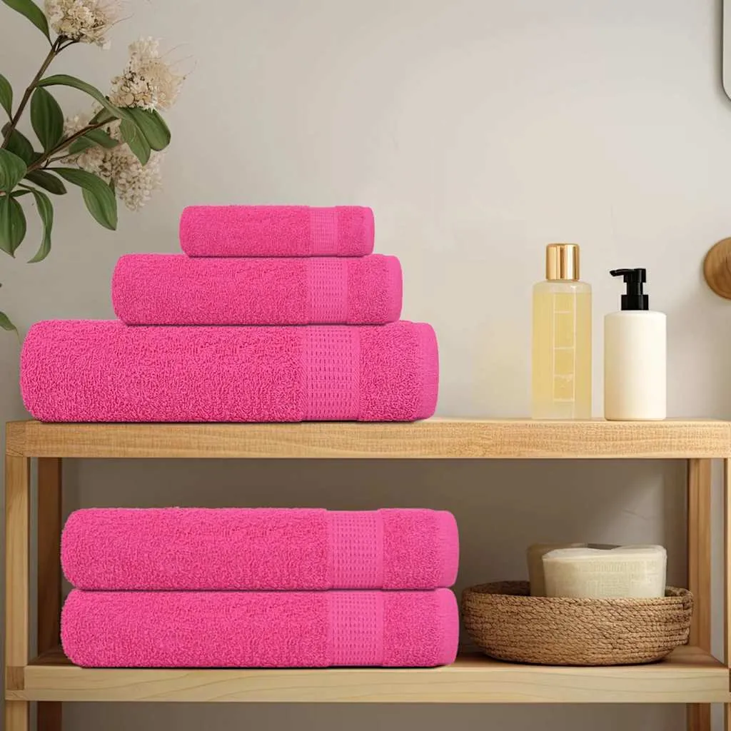 Set Asciugamani Rosa 10pz vidaXL | 100% Cotone OEKO-TEX 50x100