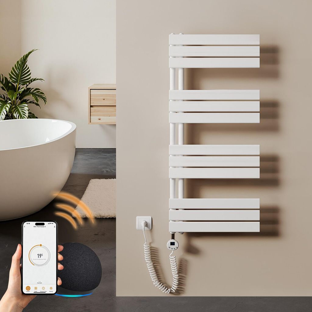 S'AFIELINA 1041x500mm Scaldasalviette elettrico bagno WiFi, Immagine del prodotto 