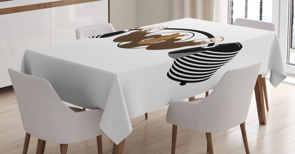 ABAKUHAUS Finnwal Tischdecke, Starke Boar Aufzüge Barbell, Pflegeleicht mit Modernster Druck Technologie Waschbar und Personalisiert, 140 x 240 cm...