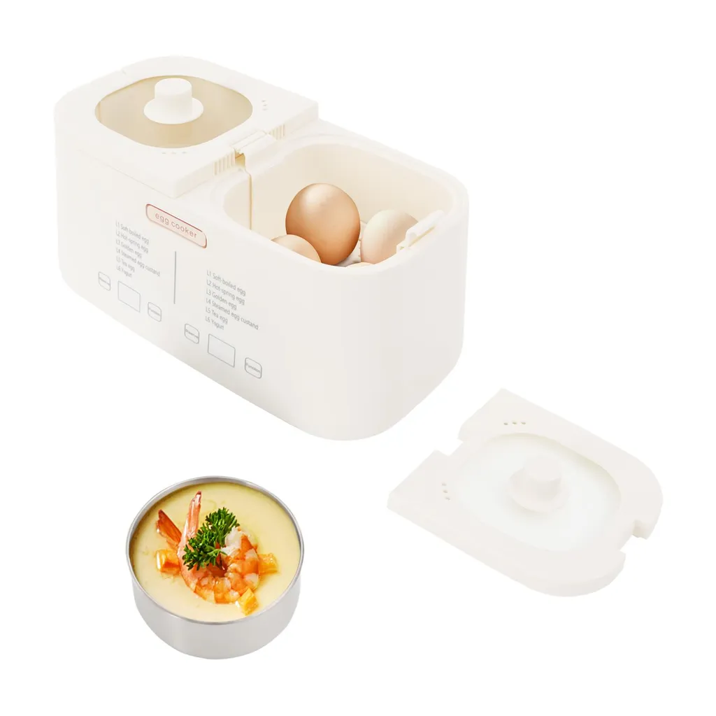 Cuisseur à œufs électrique blanc multifonction pour cuisson douce