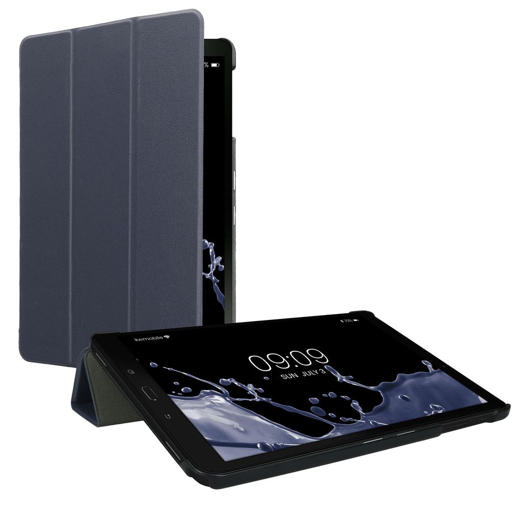 kwmobile Hülle kompatibel mit Samsung Galaxy Tab A 10.1 (S-Pen) (2016) - Smart Cover Tablet Case Schutzhülle - Stand - in Dunkelblau