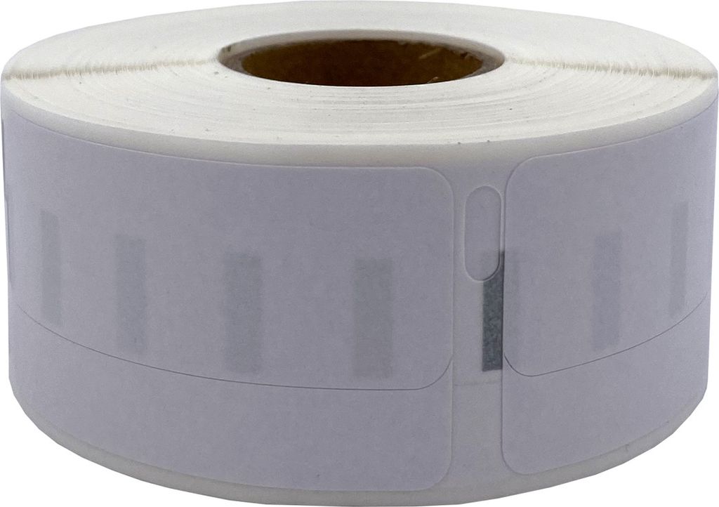 DULA Labels - Kompatibel mit Dymo 11355 / S0722550 - Abnehmbar - Weiß - Multifunktionale Etiketten - 1 Rolle - 19 x 51 mm - 500 Etiketten pro Rolle