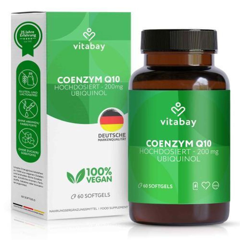 Coenzym Q10 Ubiquinol 200 mg hochdosiert Weichkps. 60 St Produktbild 