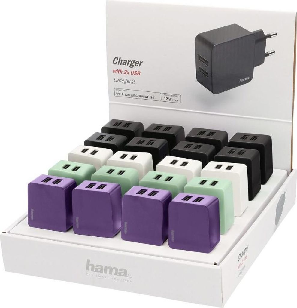 hama 00210540 Ladegerät Dual USB bunt 2.4A