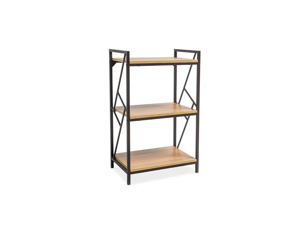 Étagère de rangement KARPO 1 chêne pour livres et déco dans le séjour