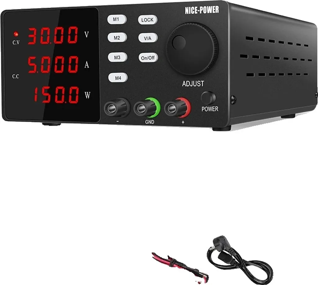 Évitez les Surtensions : Alimentation DC 30V 10A Haute Sécurité Noir